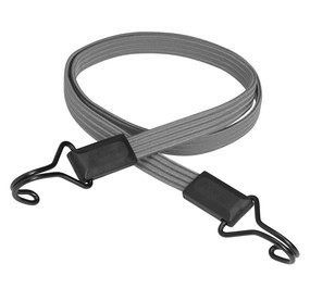 22mm Grey Flat Elastic Bungee Cord Straps x 100cm With Metal Hooks